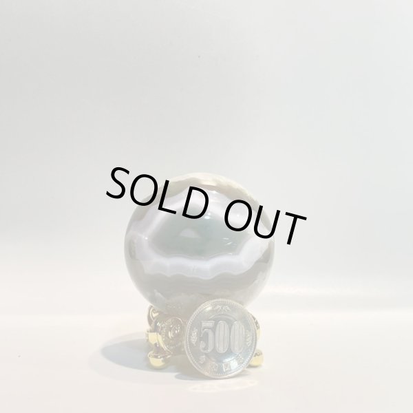 画像5: 瑪瑙（ホワイト＆グリーン）・丸玉 (5)