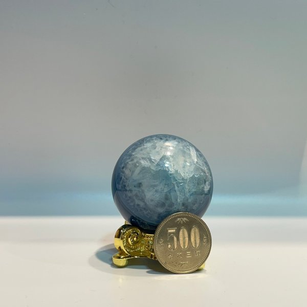 画像5: 瑪瑙(ブルー&ホワイト)・丸玉 (5)