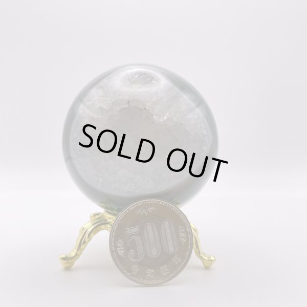 画像6: 瑪瑙(ホワイト&グリーン)・丸玉 (6)