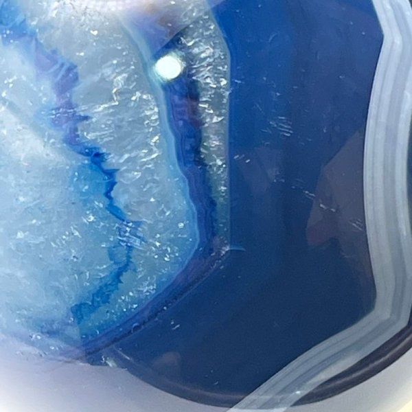 画像8: 瑪瑙(ホワイト&ブルー)・丸玉 (8)