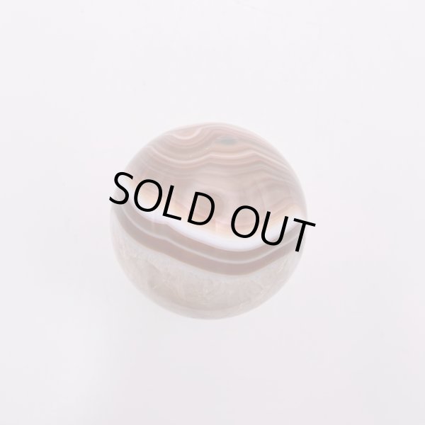 画像5: 瑪瑙（ホワイト＆ブラウン）・丸玉 (5)