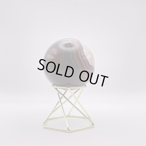 画像4: 瑪瑙(ホワイト&ブラウン)・丸玉 (4)