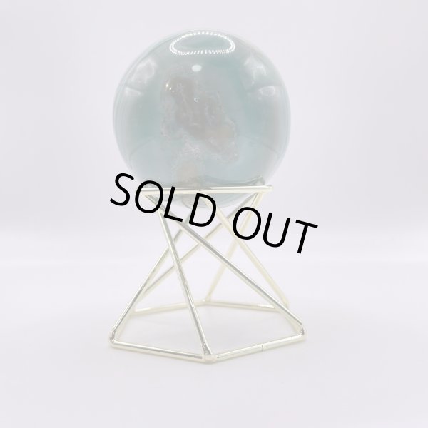 画像3: 瑪瑙(グリーン&ホワイト)・丸玉 (3)