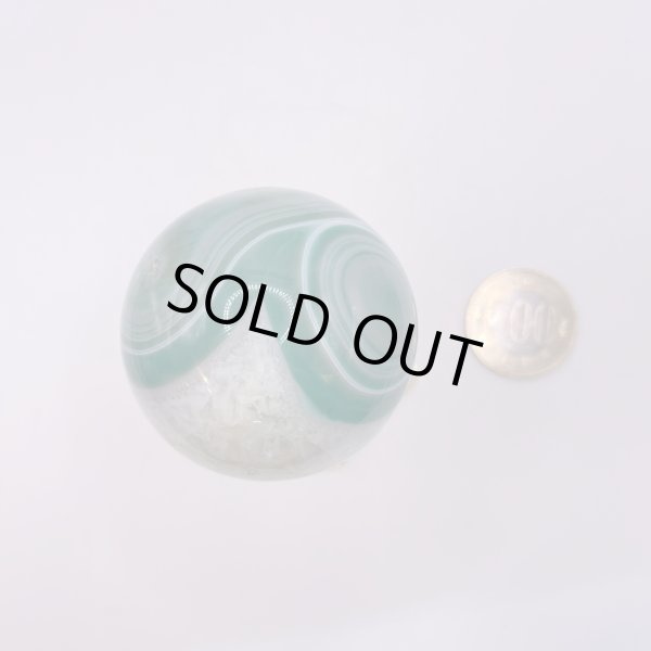 画像4: 瑪瑙(グリーン&ホワイト)・丸玉 (4)