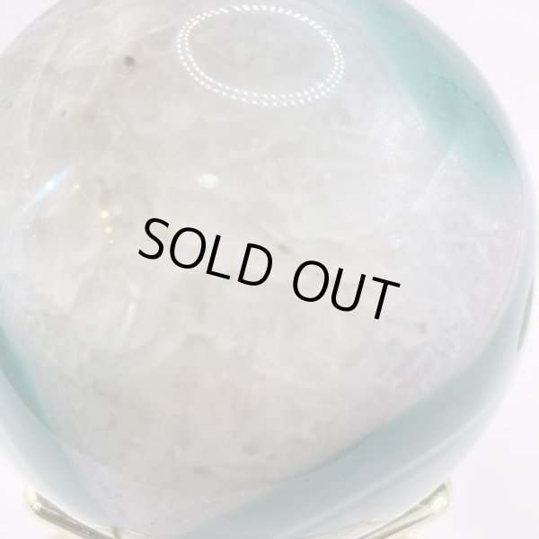 画像7: 瑪瑙(グリーン&ホワイト)・丸玉 (7)