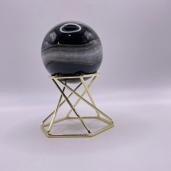 画像4: 瑪瑙(ブラック&ホワイト)・丸玉 (4)