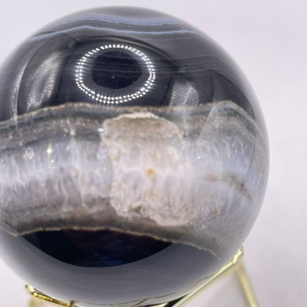 画像6: 瑪瑙(ブラック&ホワイト)・丸玉 (6)