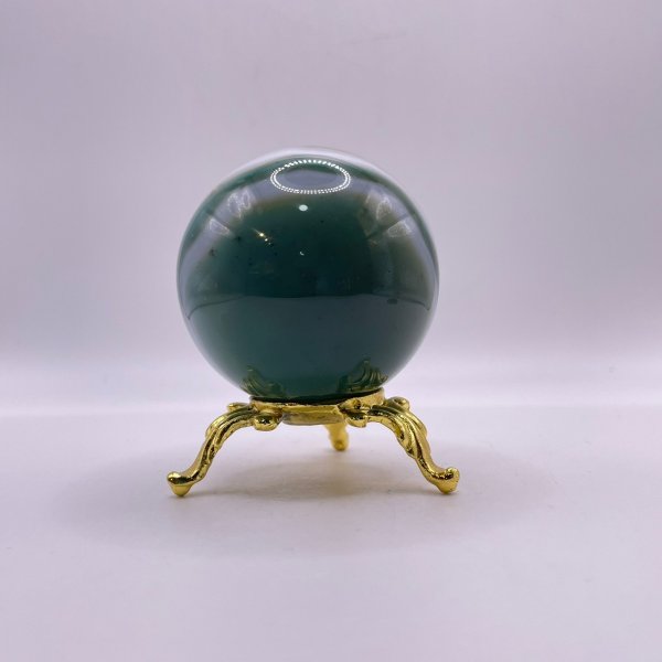 画像3: 瑪瑙(グリーン&ホワイト&ブラウン)・丸玉 (3)