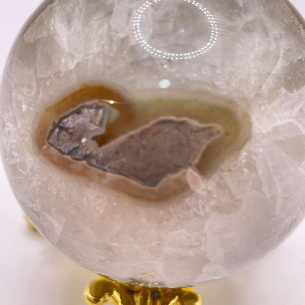 画像6: 瑪瑙(グリーン&ホワイト&ブラウン)・丸玉 (6)