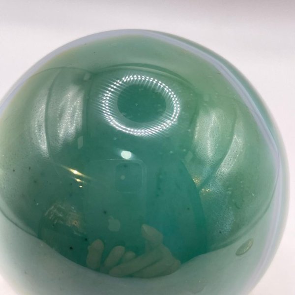 画像7: 瑪瑙(グリーン&ホワイト&ブラウン)・丸玉 (7)