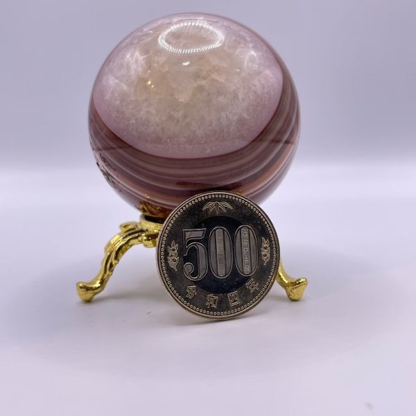 画像5: 瑪瑙(ブラウン&ホワイト)・丸玉 (5)