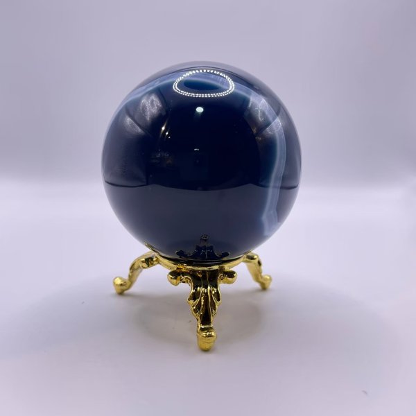 画像3: 瑪瑙(ブルー)・丸玉 (3)