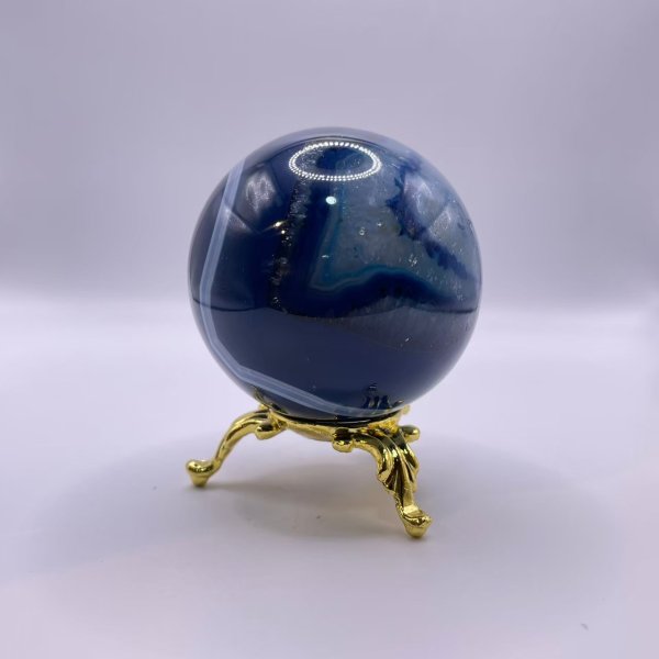 画像4: 瑪瑙(ブルー)・丸玉 (4)