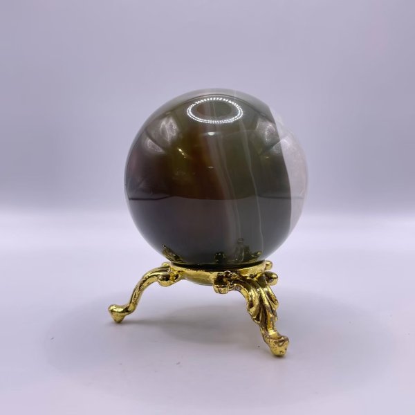 画像4: 瑪瑙(グリーン×ホワイト)・丸玉 (4)