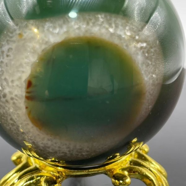 画像6: 瑪瑙(グリーン×ホワイト)・丸玉 (6)