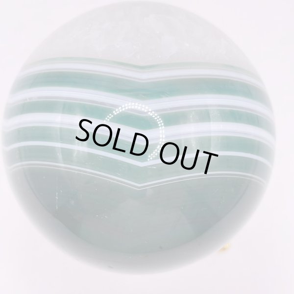 画像7: 瑪瑙(グリーン×ホワイト)・丸玉 (7)