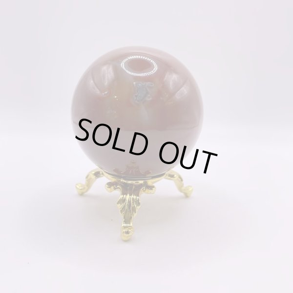 画像3: 瑪瑙(ブラウン×ホワイト)・丸玉 (3)