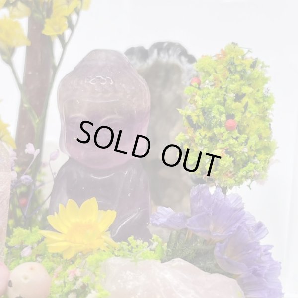 画像4: ジオラマ・フローライト観音・瑪瑙ジオード・水晶・ローズクォーツ (4)