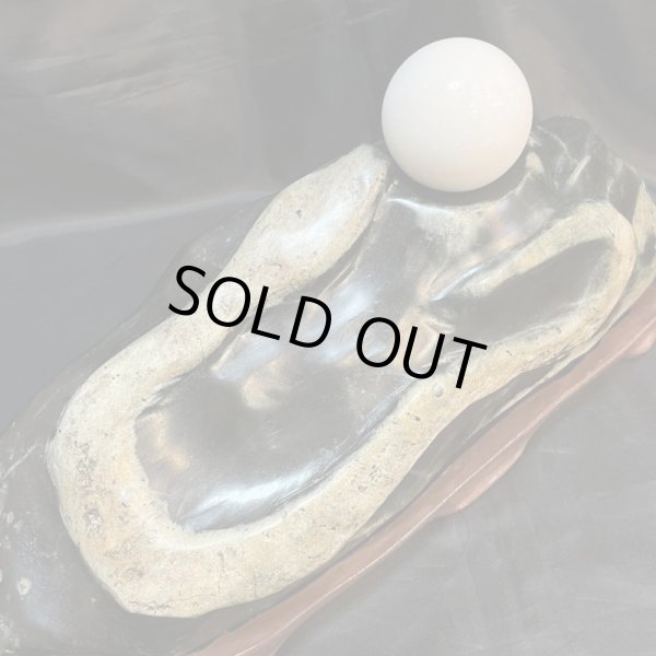 画像4: 蛇石（へび石）・大理石丸玉付 (4)