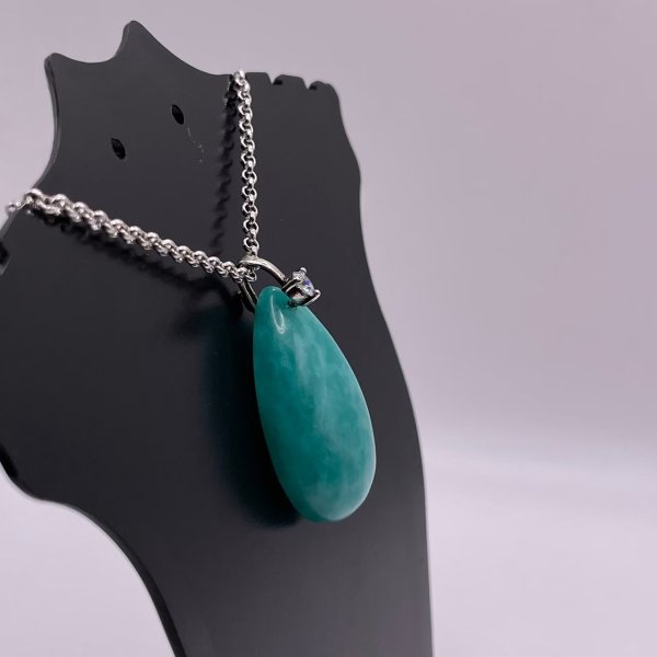 画像2: アマゾナイト・ペンダントトップ(ネックレストップ) (2)