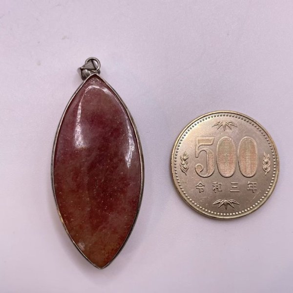 画像5: レッドアベンチュリン・ペンダントトップ(ネックレストップ) (5)