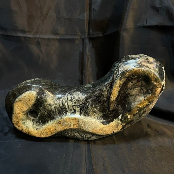 画像5: 蛇石・木製台座付(へび石) (5)