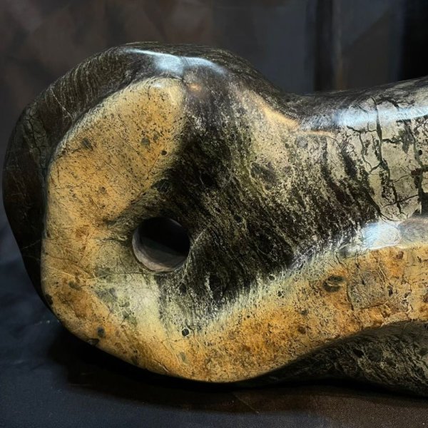 画像7: 蛇石・木製台座付(へび石) (7)