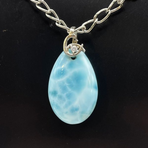 画像2: ラリマー・ペンダントトップ(ネックレストップ) (2)